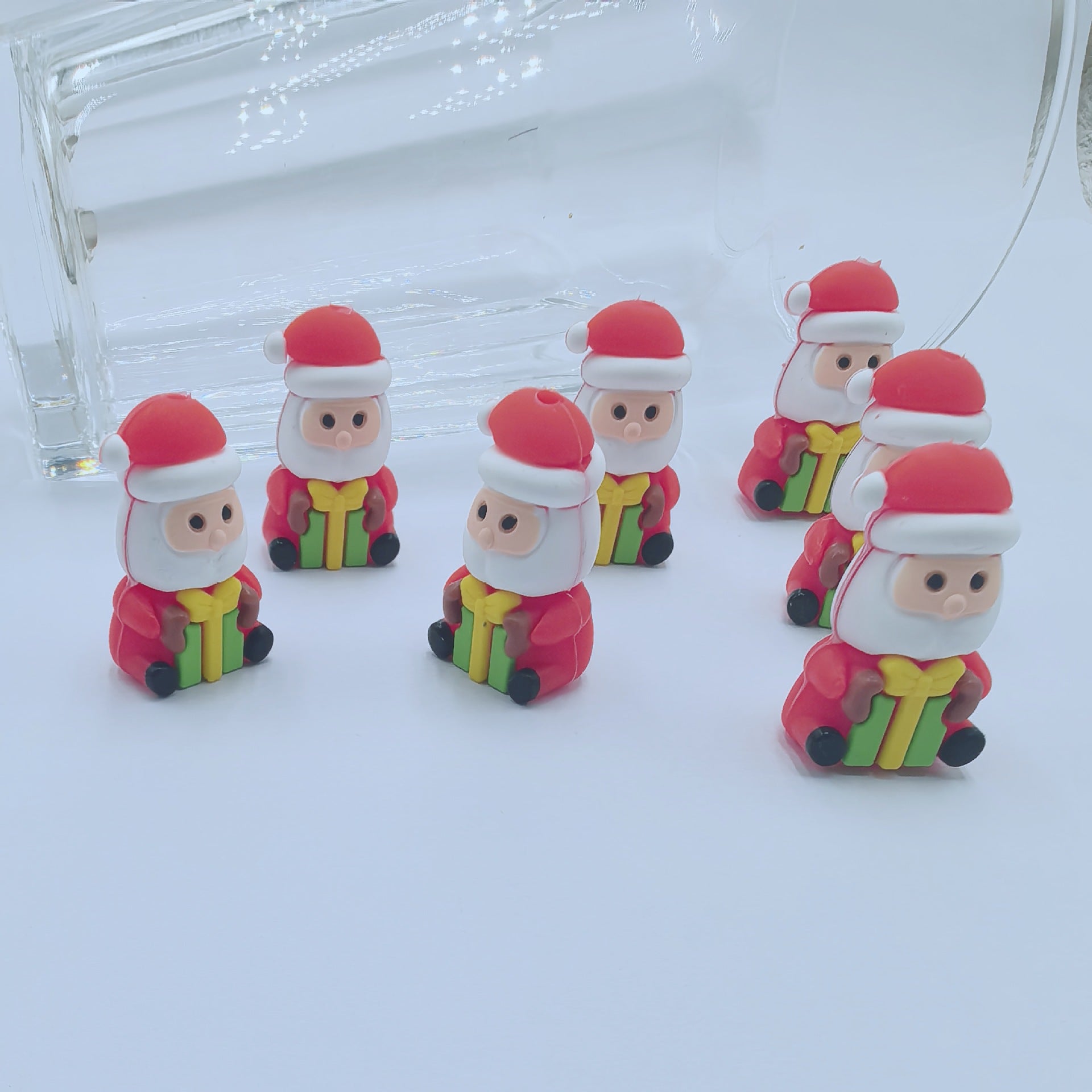 Wholesale 10pcs/pack 3D Christmas  Cartoon Focus Beads  DIY Silicone Beads